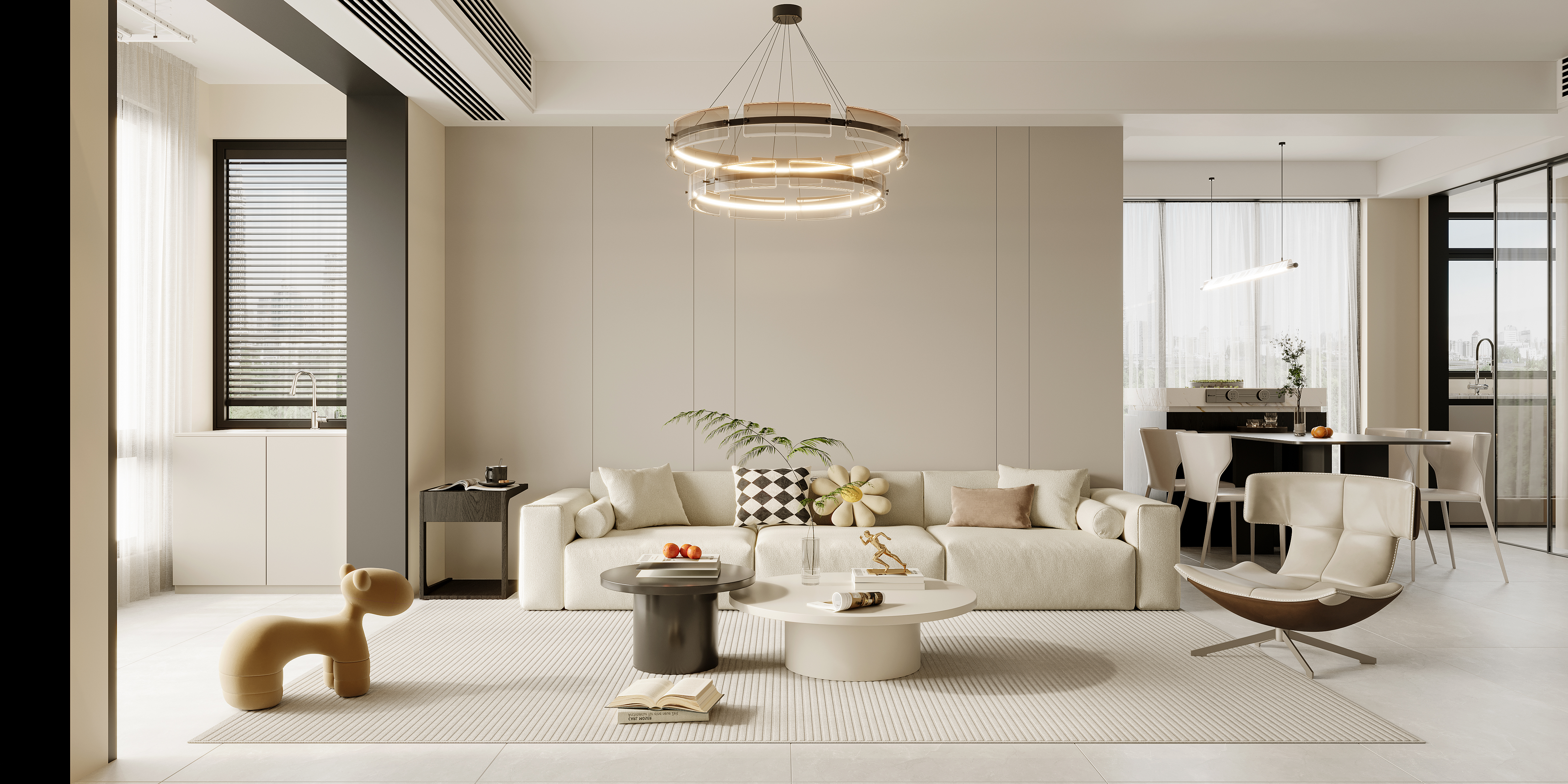 杭州唐家景府120㎡現(xiàn)代簡約裝修效果圖